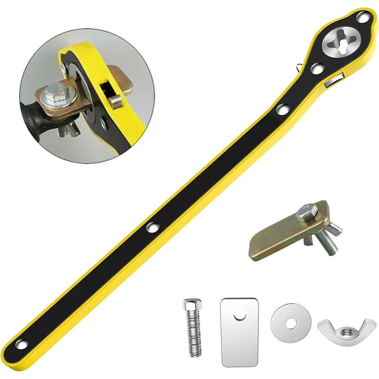 Heavy-duty tire jack wrench