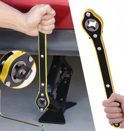 ඉතා පහසුවෙන් ඔබගේ වාහනයේ ටයරය මාරැකර ගැනීම සදහා කාර් ජැක් එකට සම්බන්ද කරගතහැකි යතුර