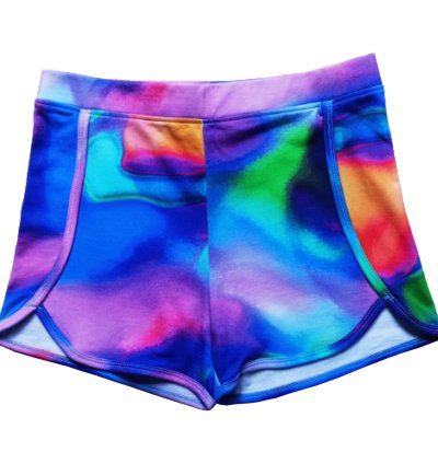 Shorts for Girls Printed Watercolor Dolphin Hem Girls Shorts for Home Low Price